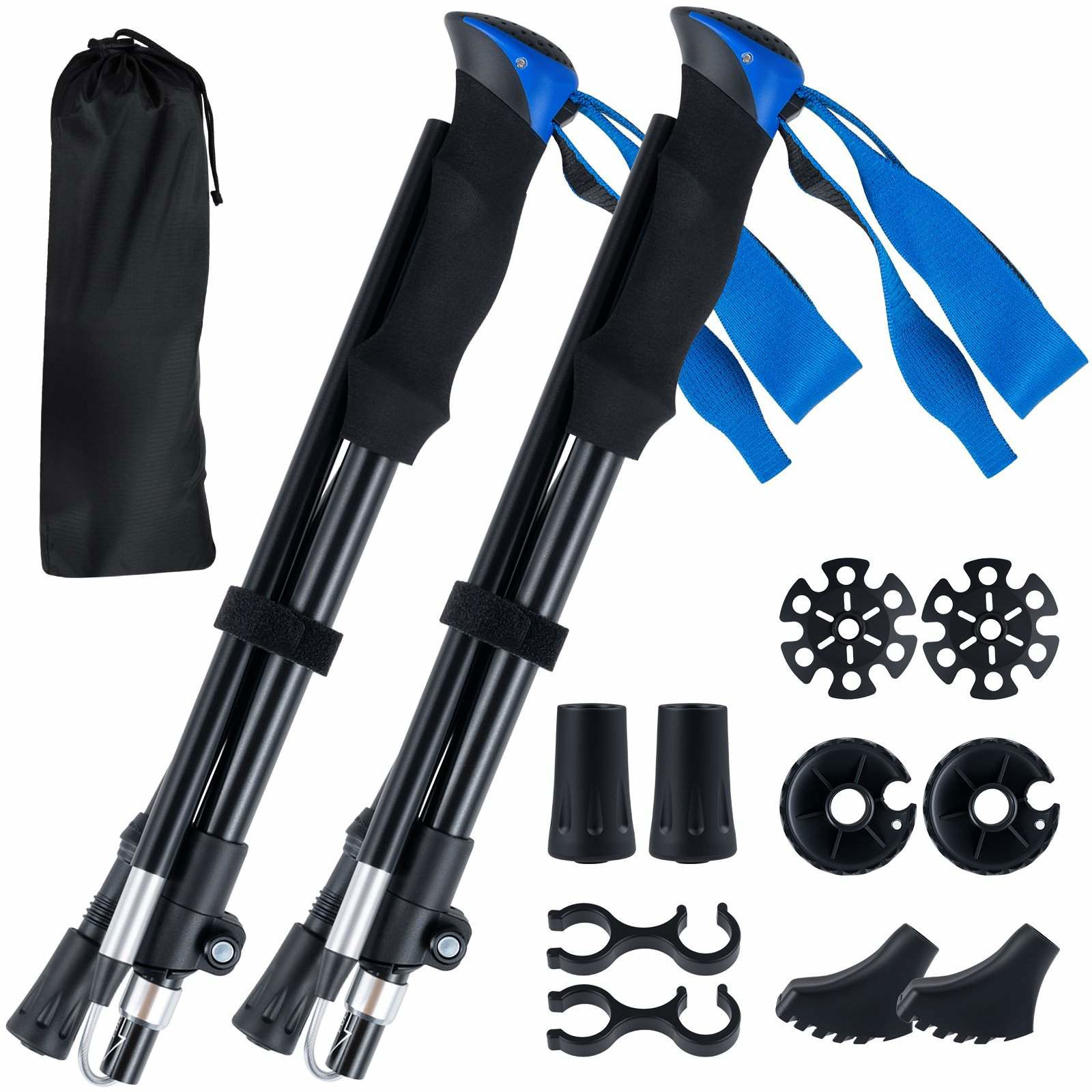 Foldbare vandrestave – Hurtiglås, Letvægts, Justerbare