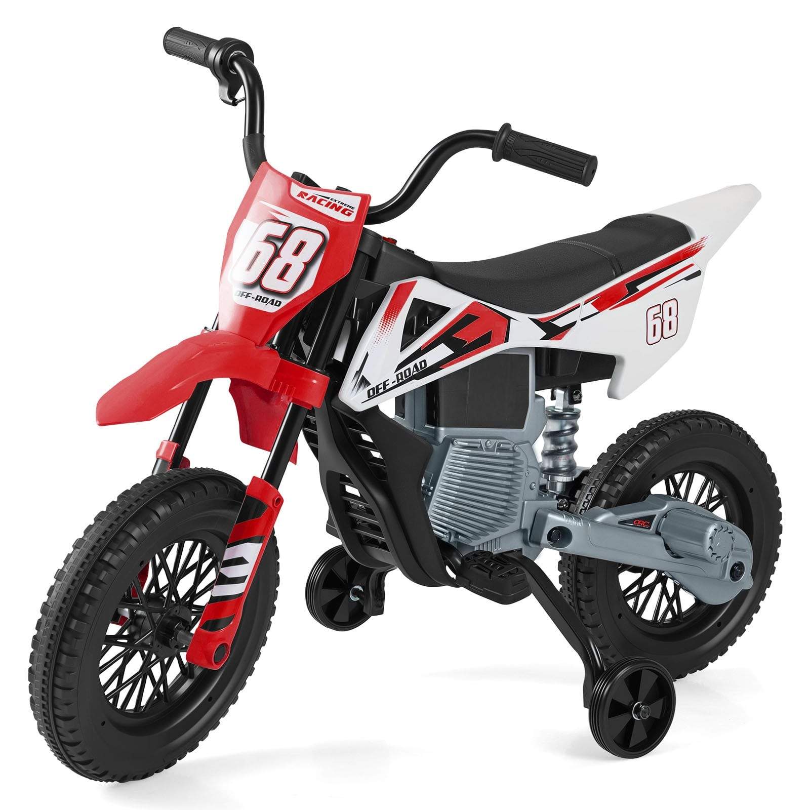 12V Elmotorcykel för barn – Röd, Avtagbara stödhjul | Hem & Hobby | Pryloteket