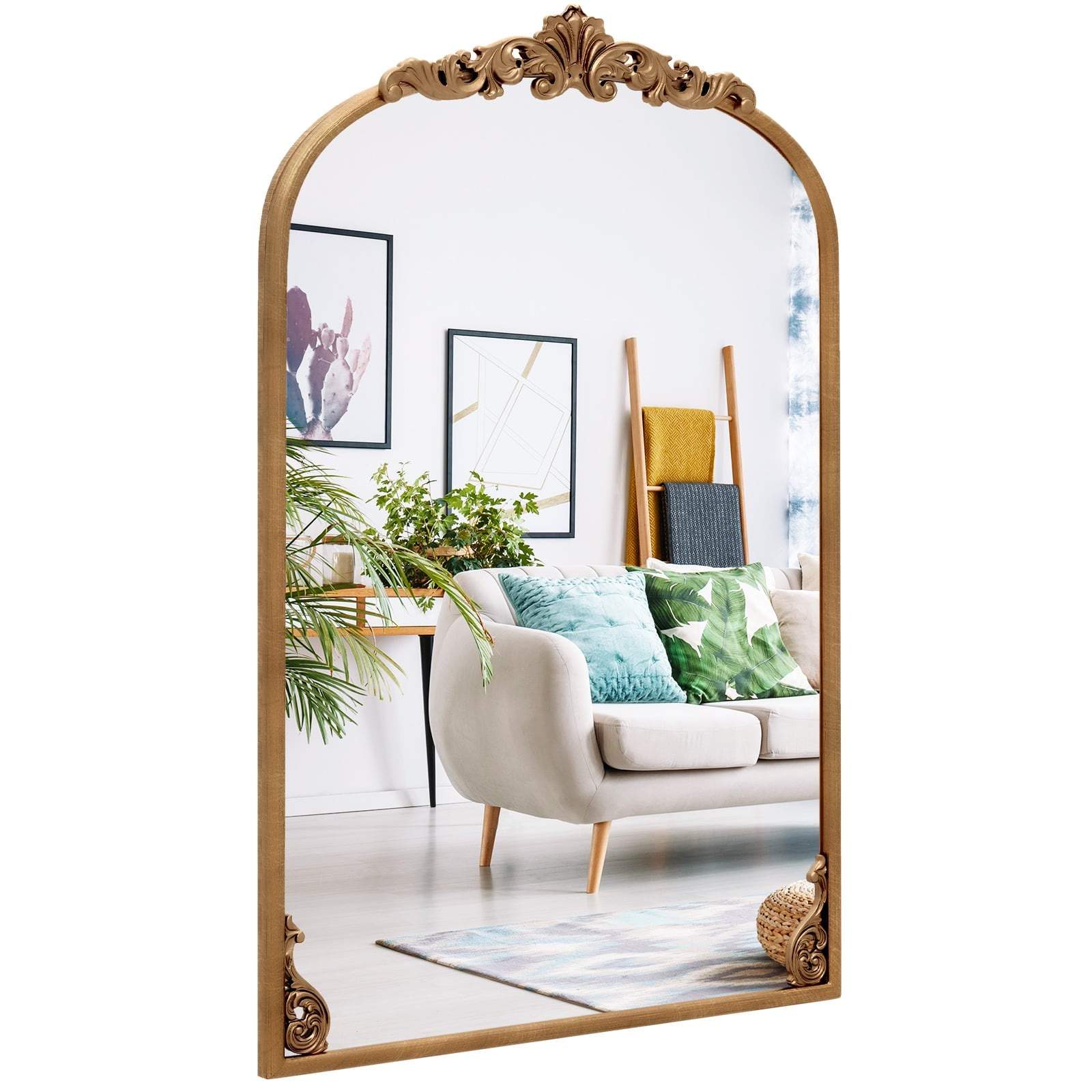 Barok guld vægspejl – 90x61 cm, vintage elegance