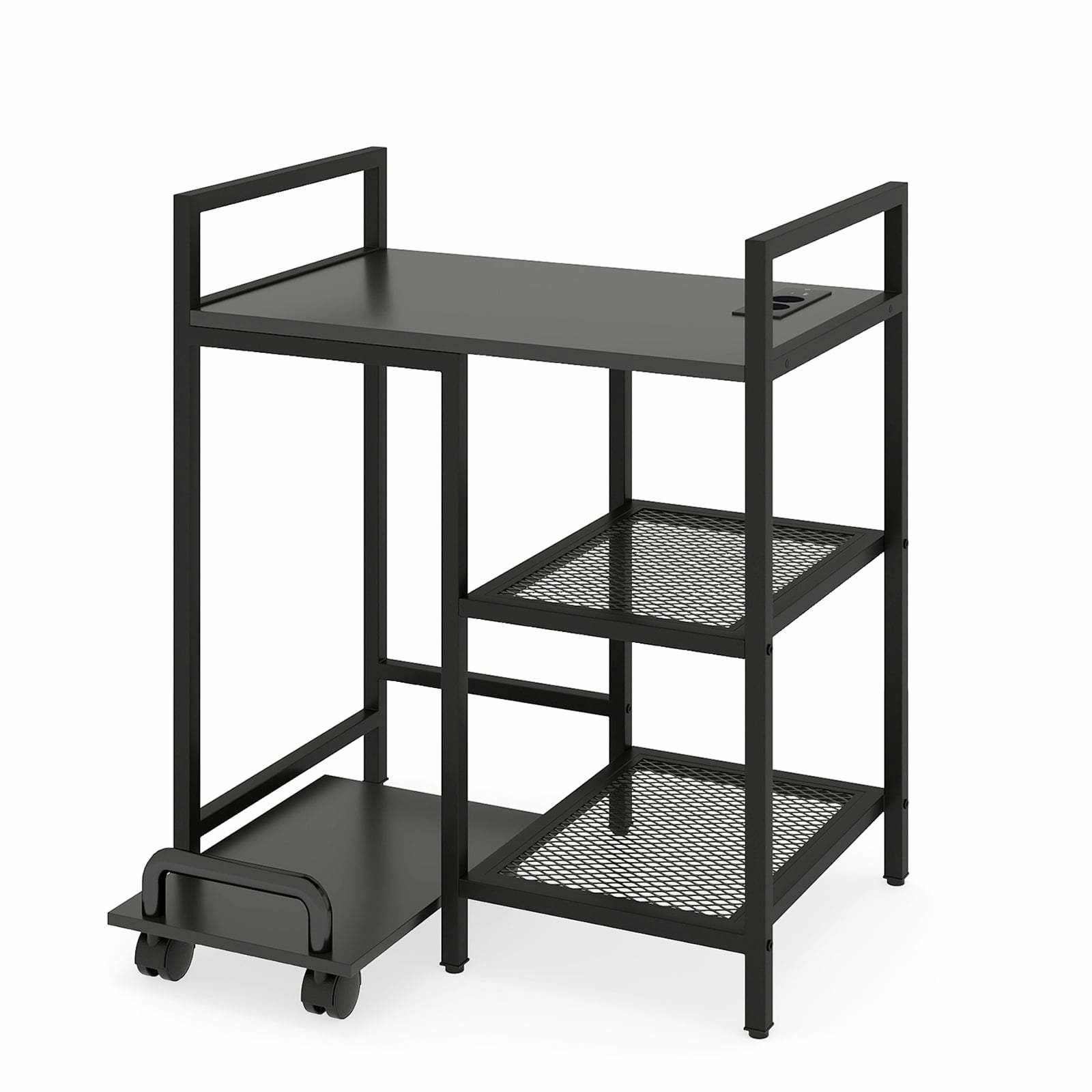 3-lags printerstativ med ladestation og opbevaring