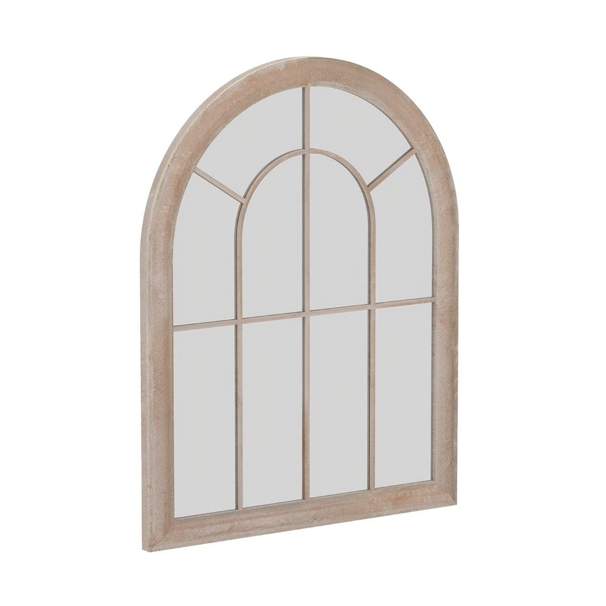 Buet vægspejl med metalramme – landlig stil, 69,5 x 88 cm