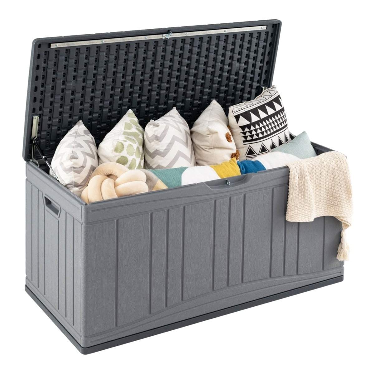 300L udendørs opbevaringsboks – vejrbestandig, aflåselig, HDPE