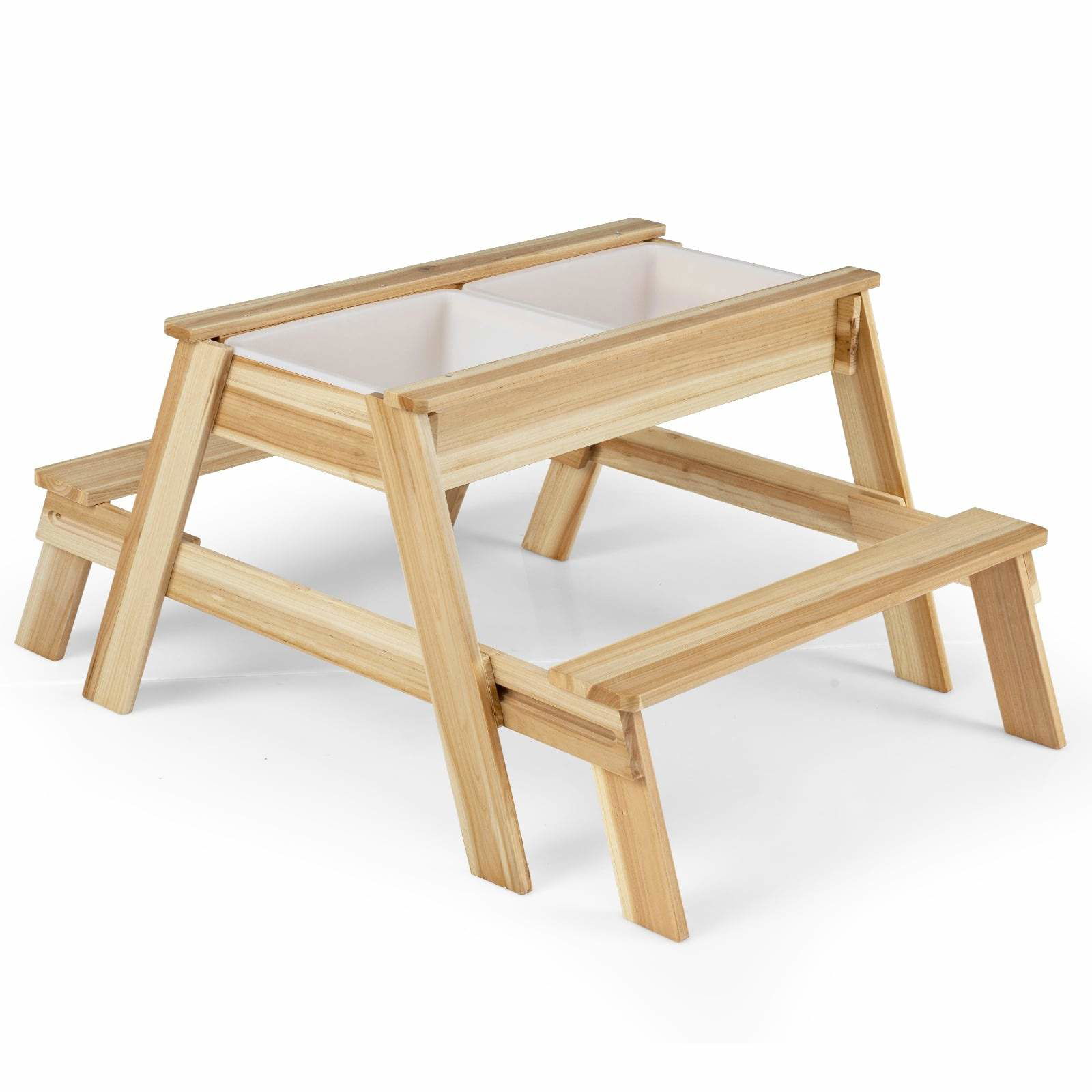 4-i-1 trälekbord för barn med förvaring och sandlådor | Hem & Hobby | Pryloteket