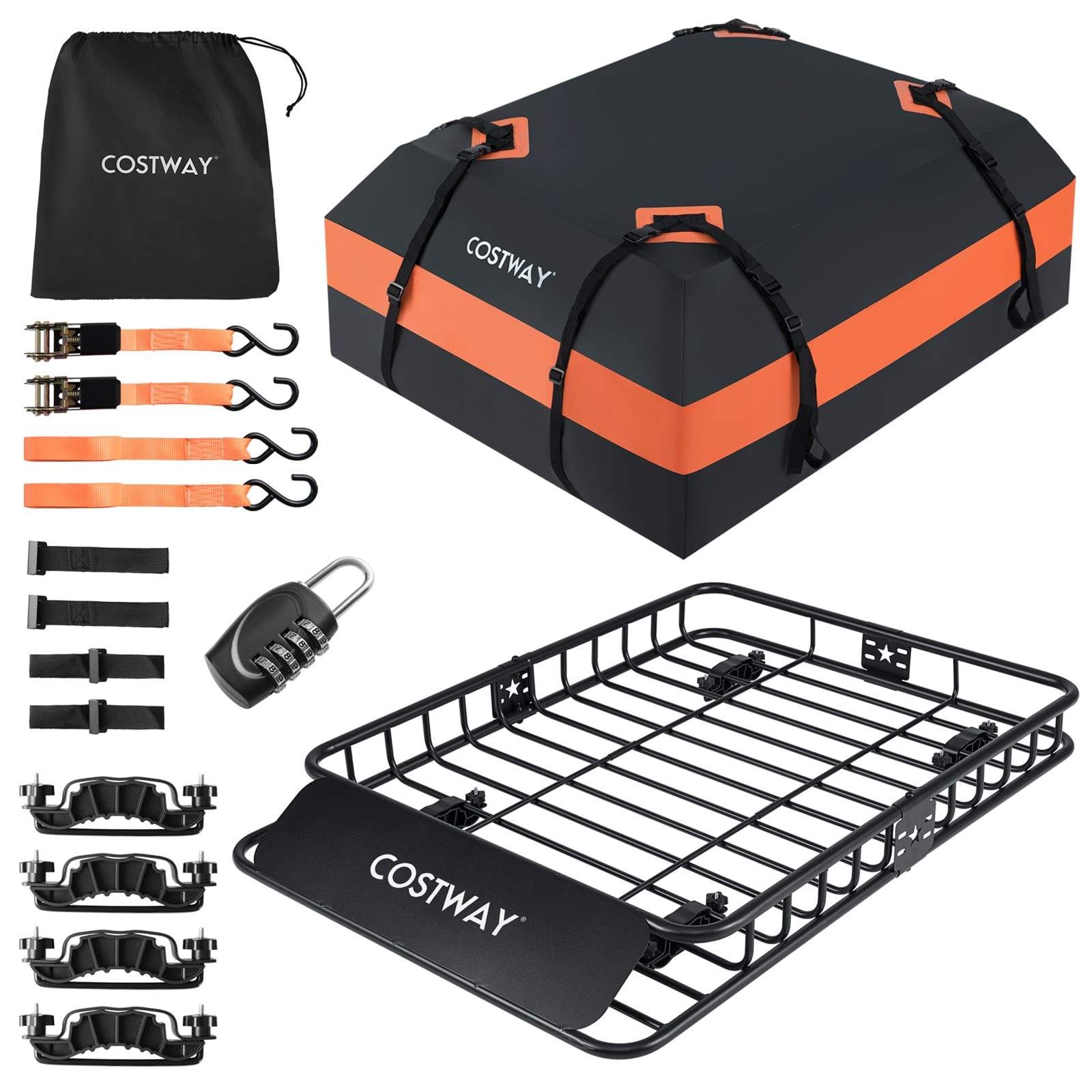 425L vandtæt taglastboks med bagagebærer og kroge