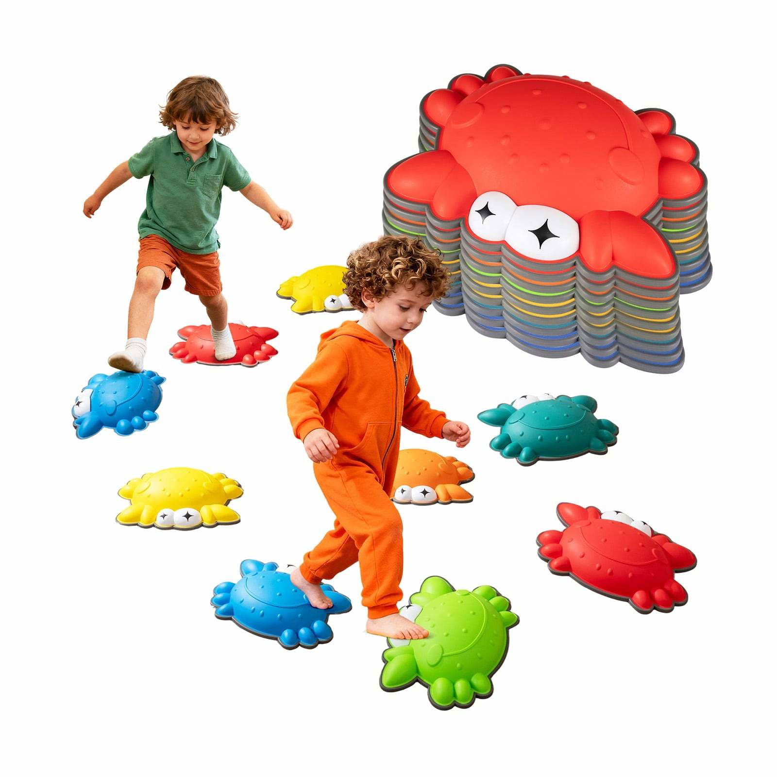 Skridsikre trædesten til børn – sæt med 9 dele