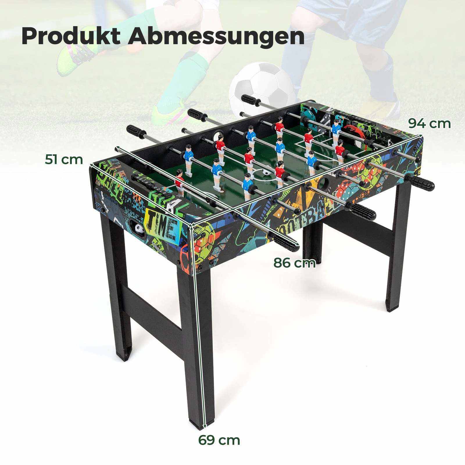 2-i-1 Mini Bordfodboldbord – Kompakt, Alsidig Sjov