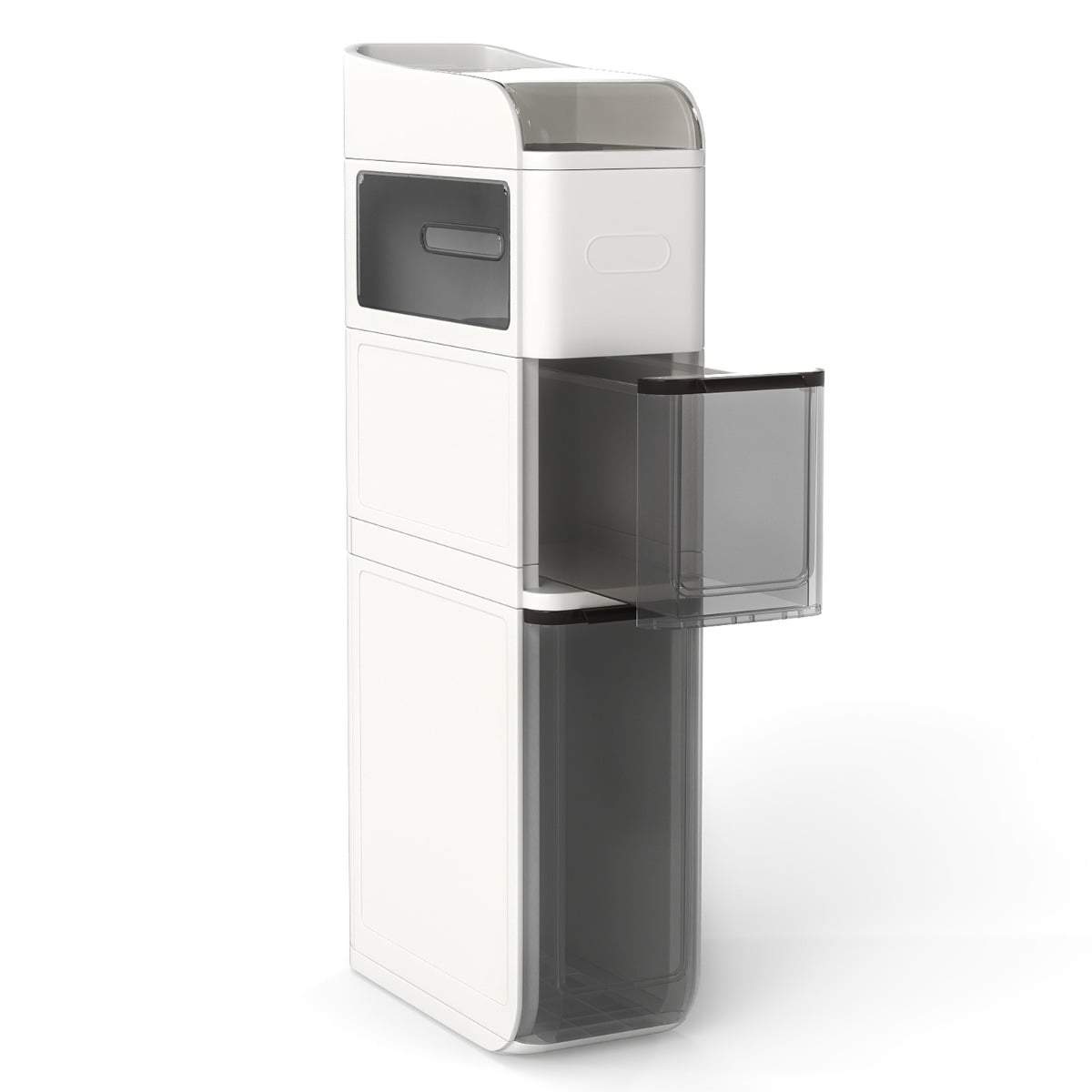 Slankt badeværelsesskab med skuffer og servietboks – Pladsbesparende