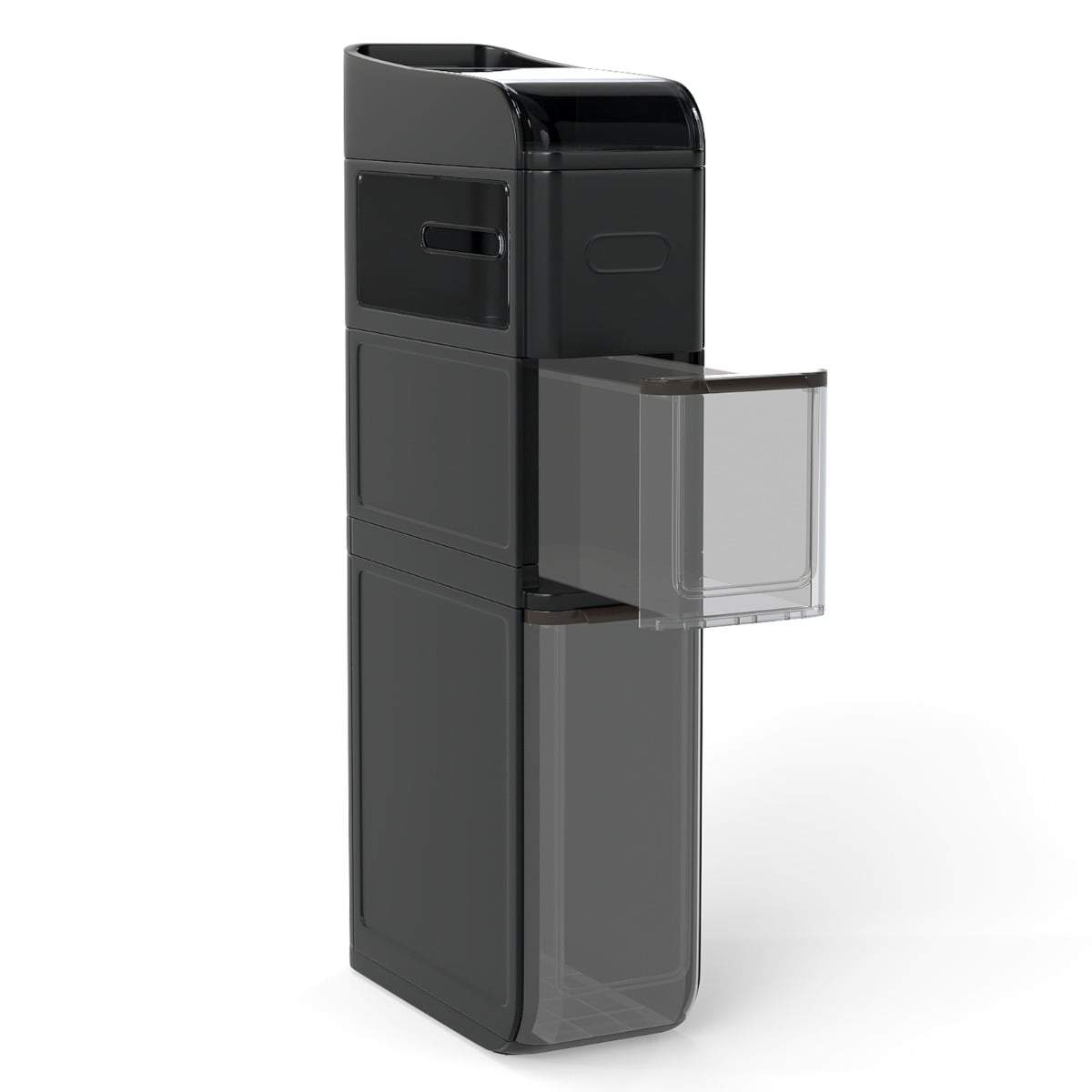 Smalt badrumsskåp med lådor och näsdukslåda – svart | Hem & Hobby | Pryloteket