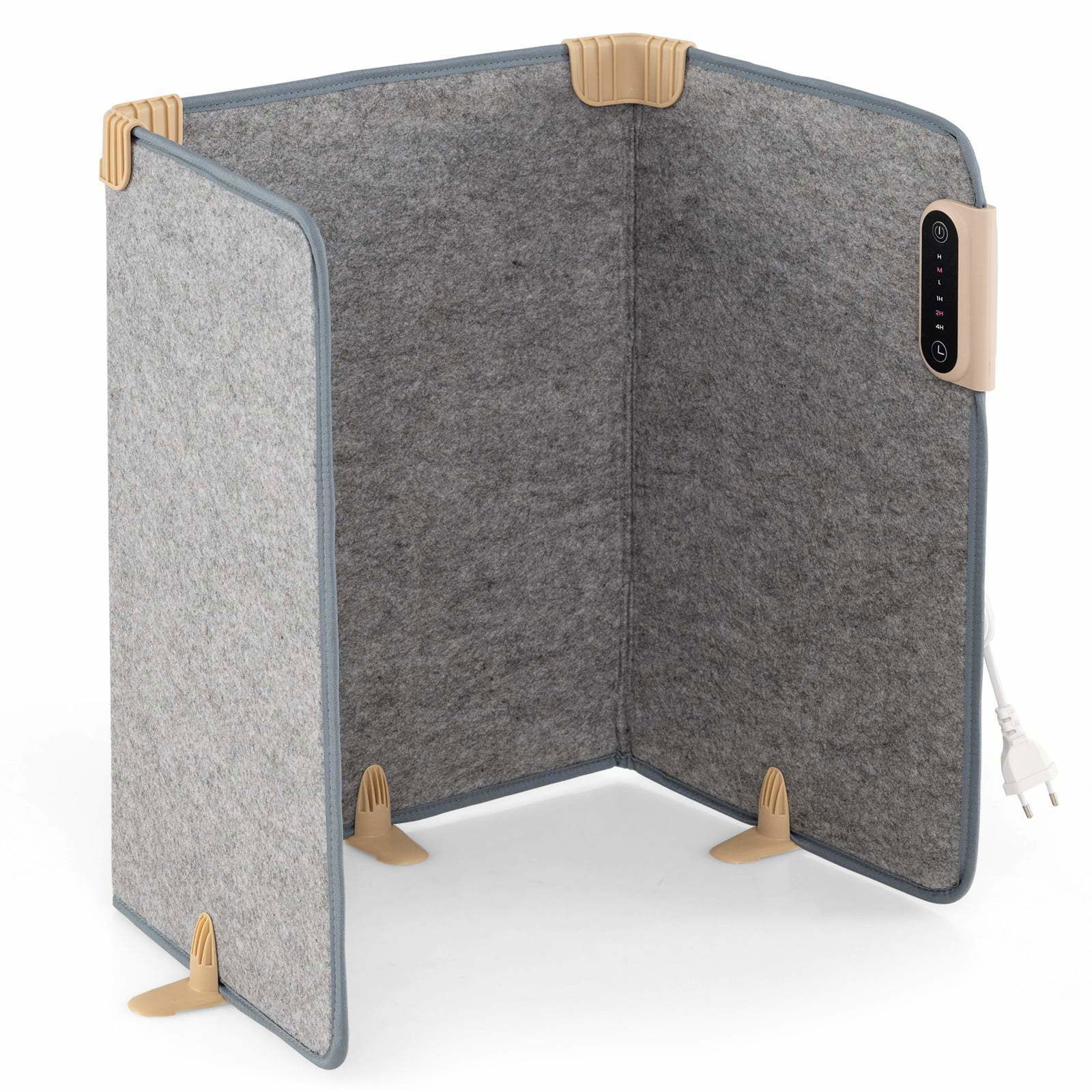 Elektrisk fodvarmer – foldbar, 3 varmeniveauer, grå