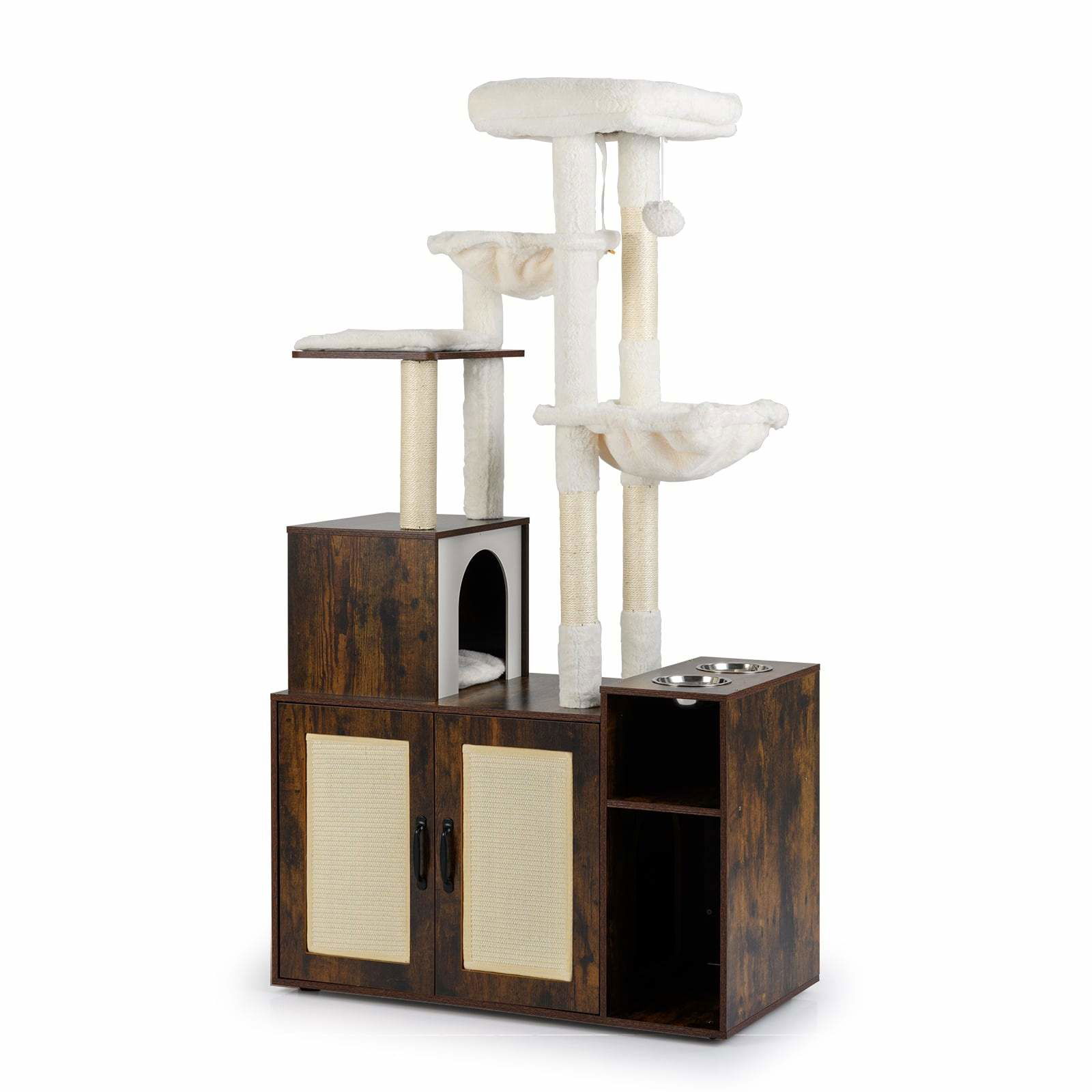 Kradsetræ med kattebakke, hængekøjer og udsigtsplatform