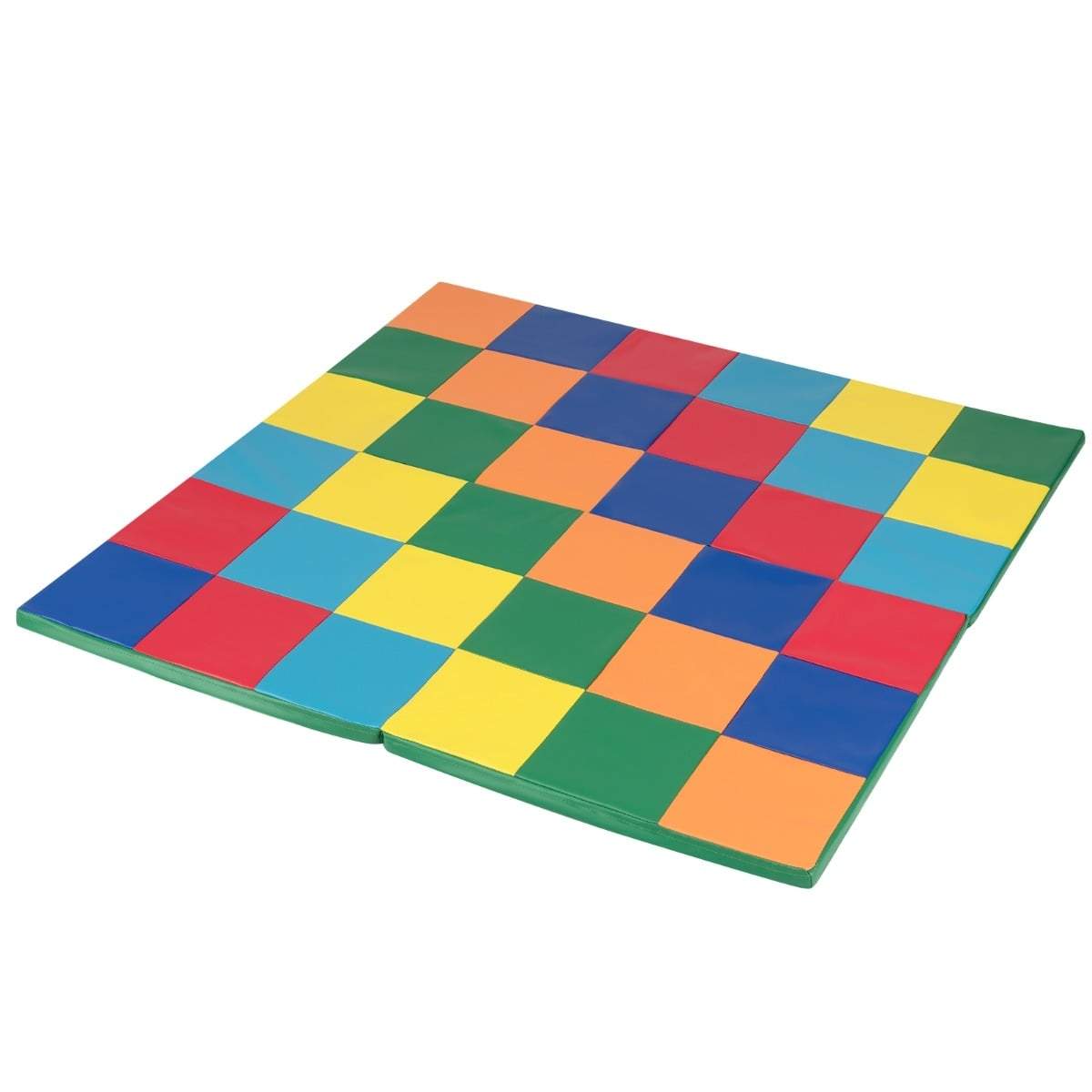 Sammenklappelig regnbuelegmåtte – blødt skum og kunstlæder