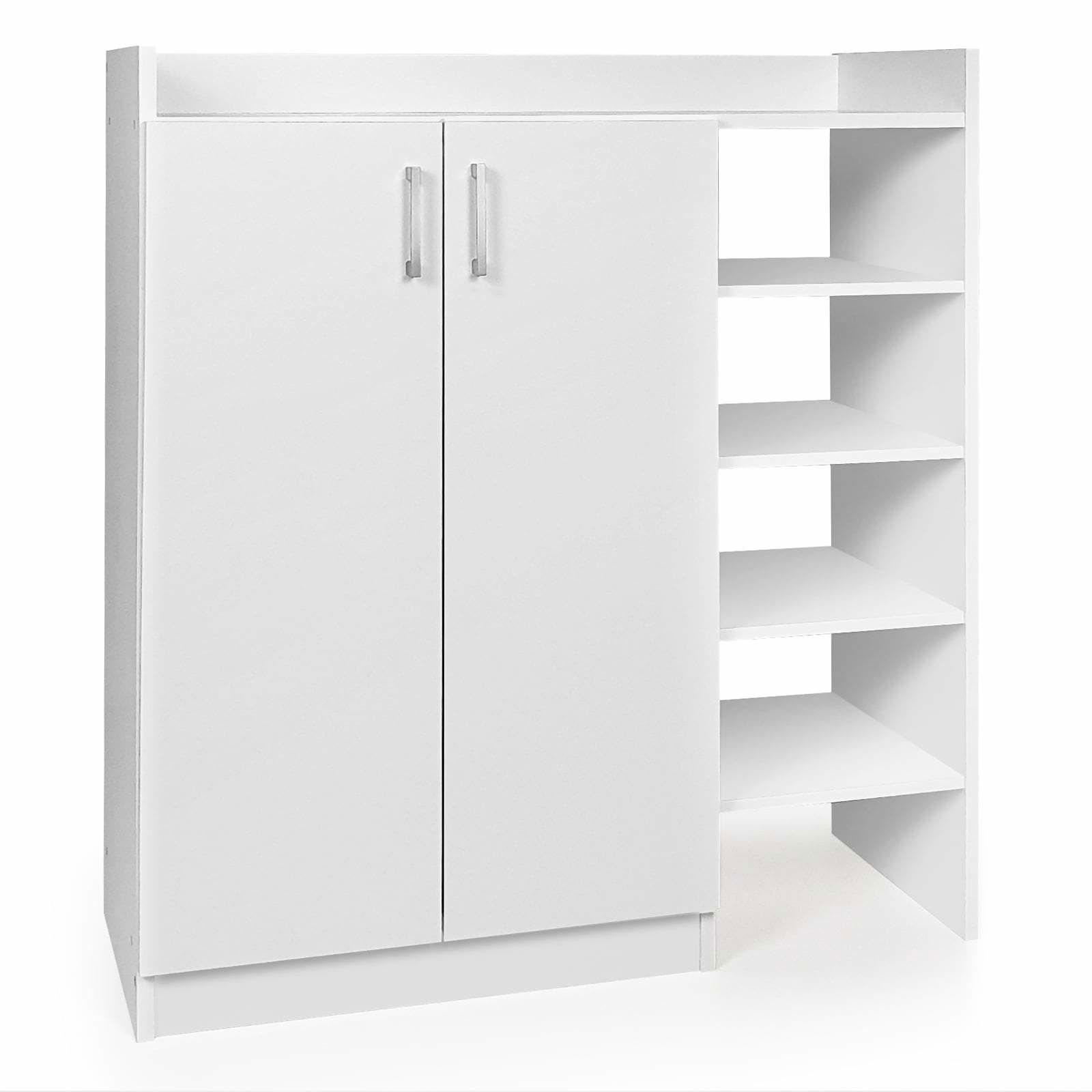 Skoskåp med justerbara hyllor och 2 dörrar – Vit | Hem & Hobby | Pryloteket