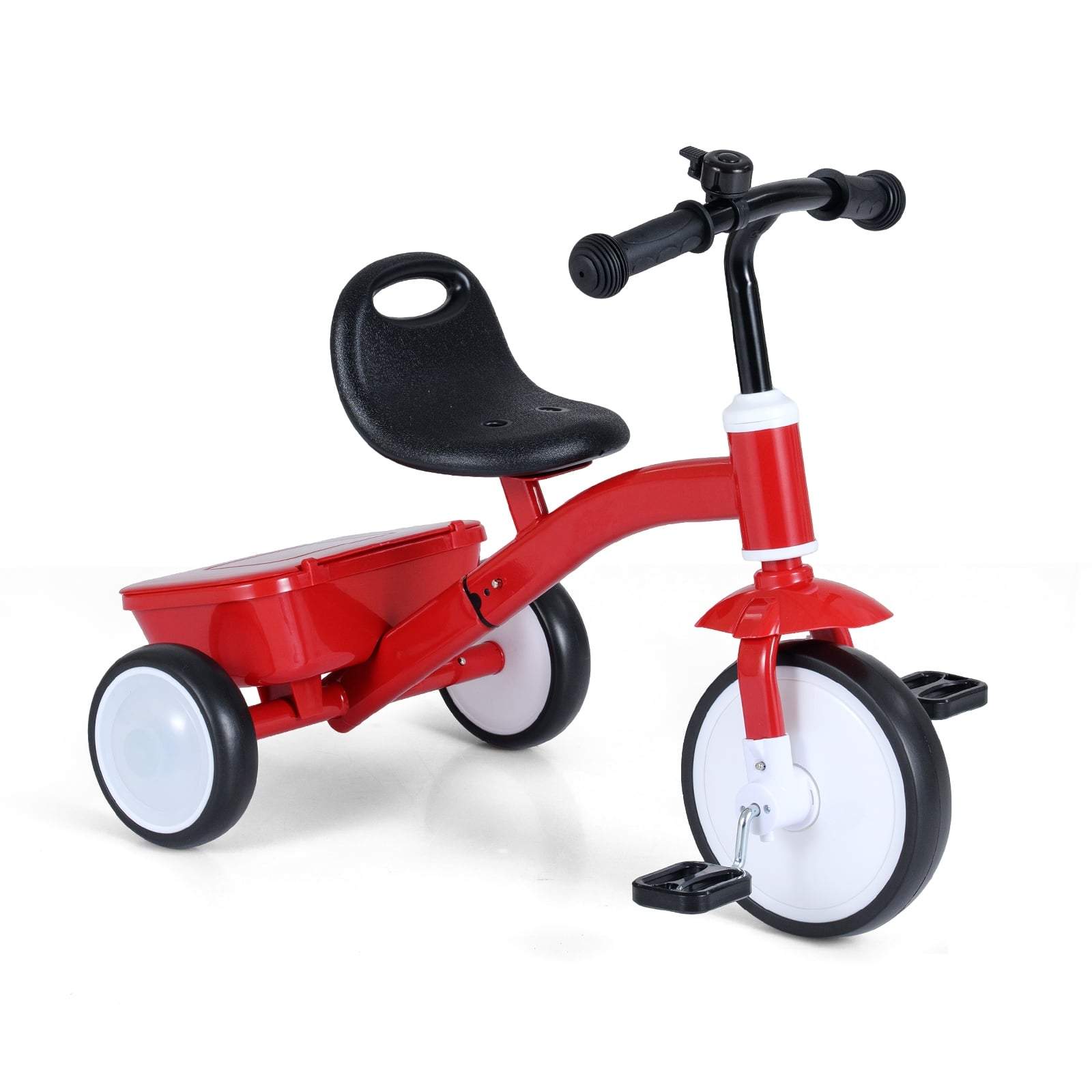 Trehjulet cykel til småbørn med lysende hjul og justerbart sæde
