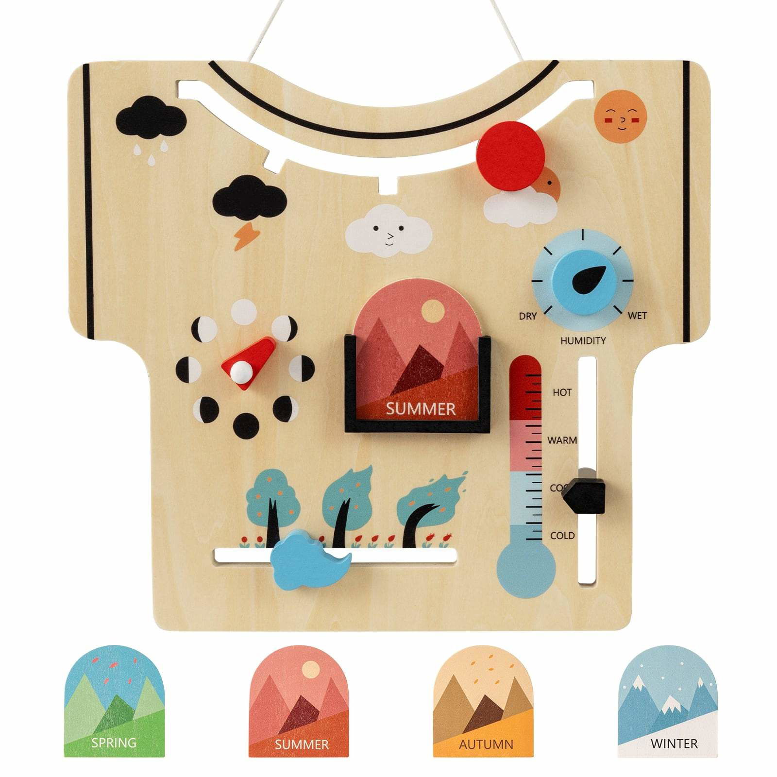 Montessori trækalender – årstider, vejr og månefaser