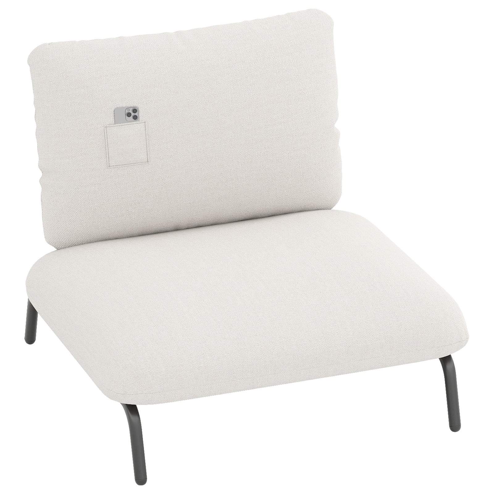 Överdimensionerad accentfåtölj – Extra bred, djup sits, beige | Hem & Hobby | Pryloteket