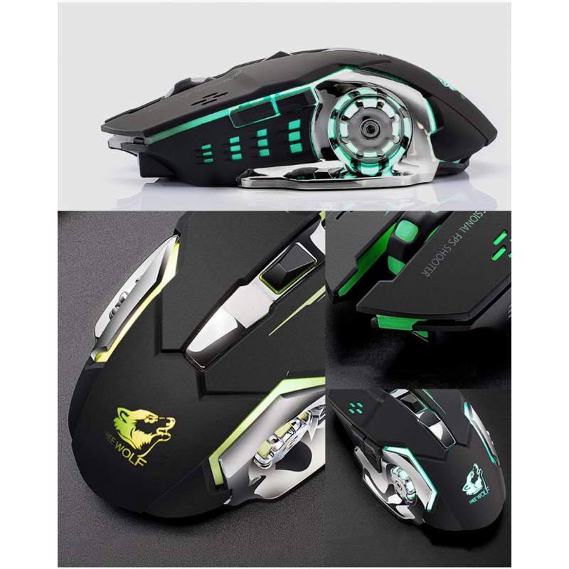 X8 Wireless 2.4GHz Gaming Mouse with LED Lighting