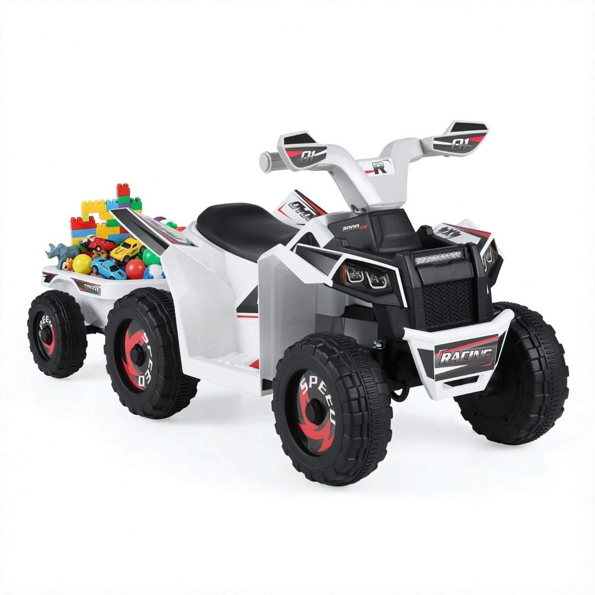 Elektrisk ATV til børn med trailer – sikker og holdbar sjov