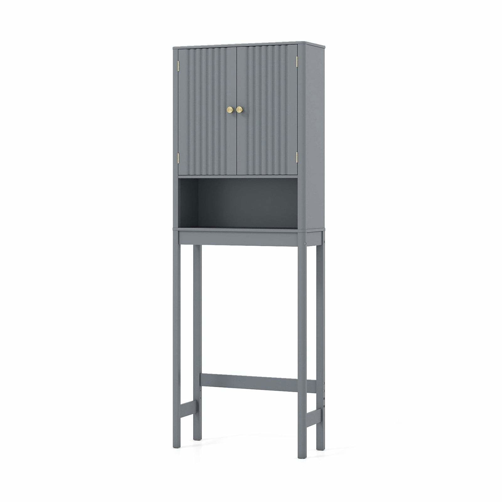 Toiletskab, justerbare hylder – grå