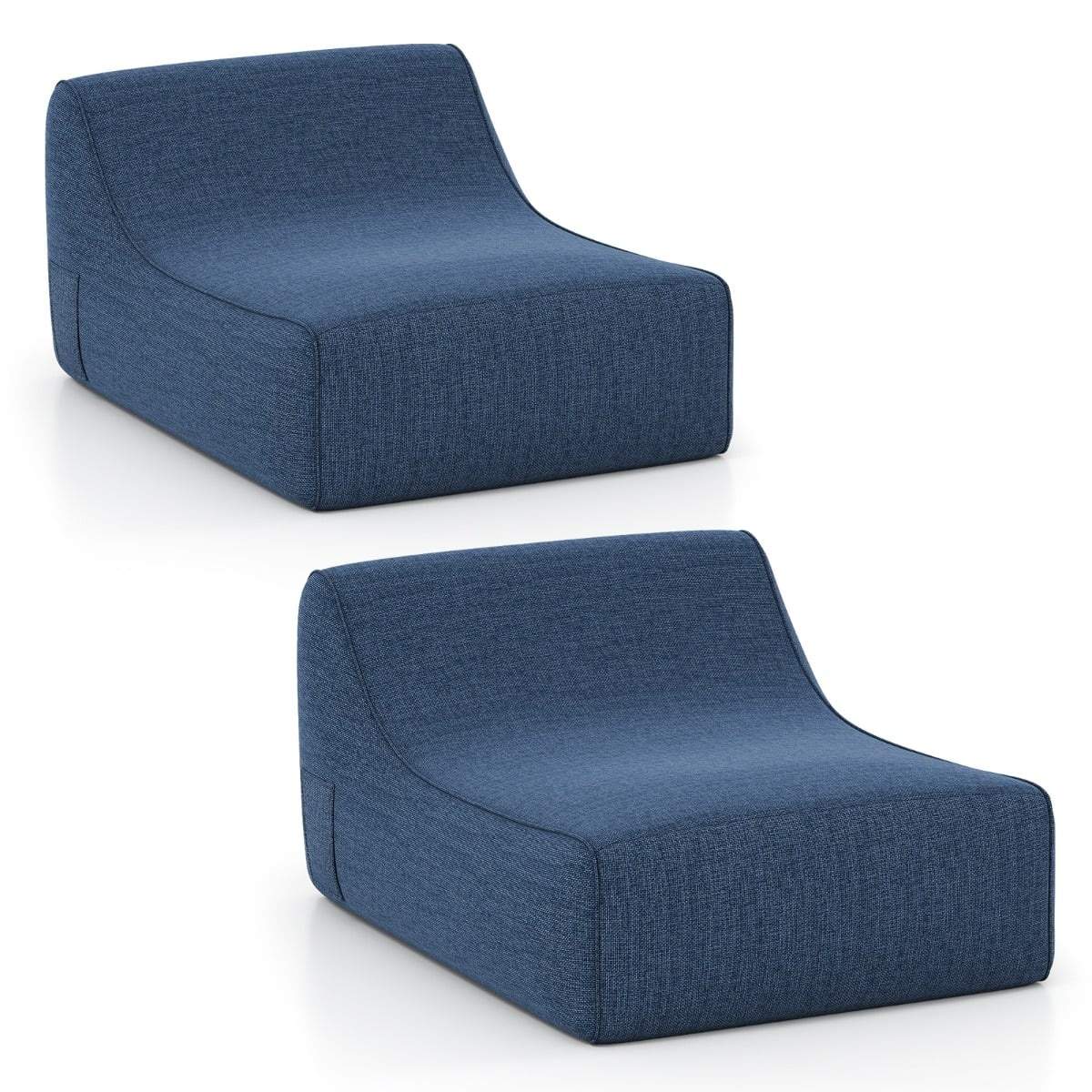 Oppustelig ergonomisk loungestol med aftageligt betræk