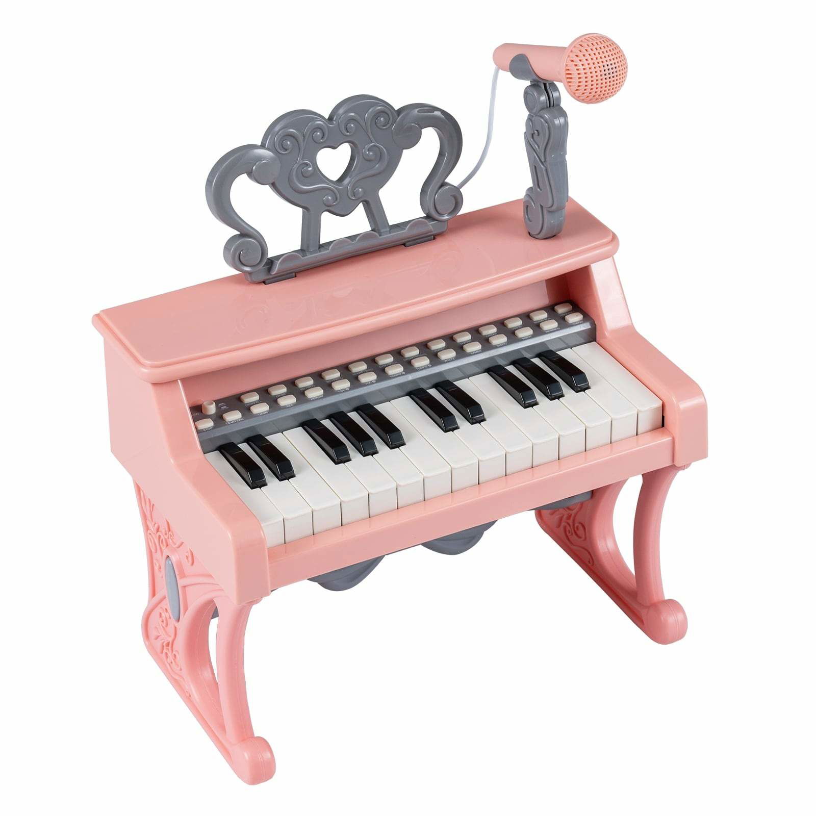 Børne elektrisk klaver med 25 tangenter – MP3, mikrofon, bærbar sjov