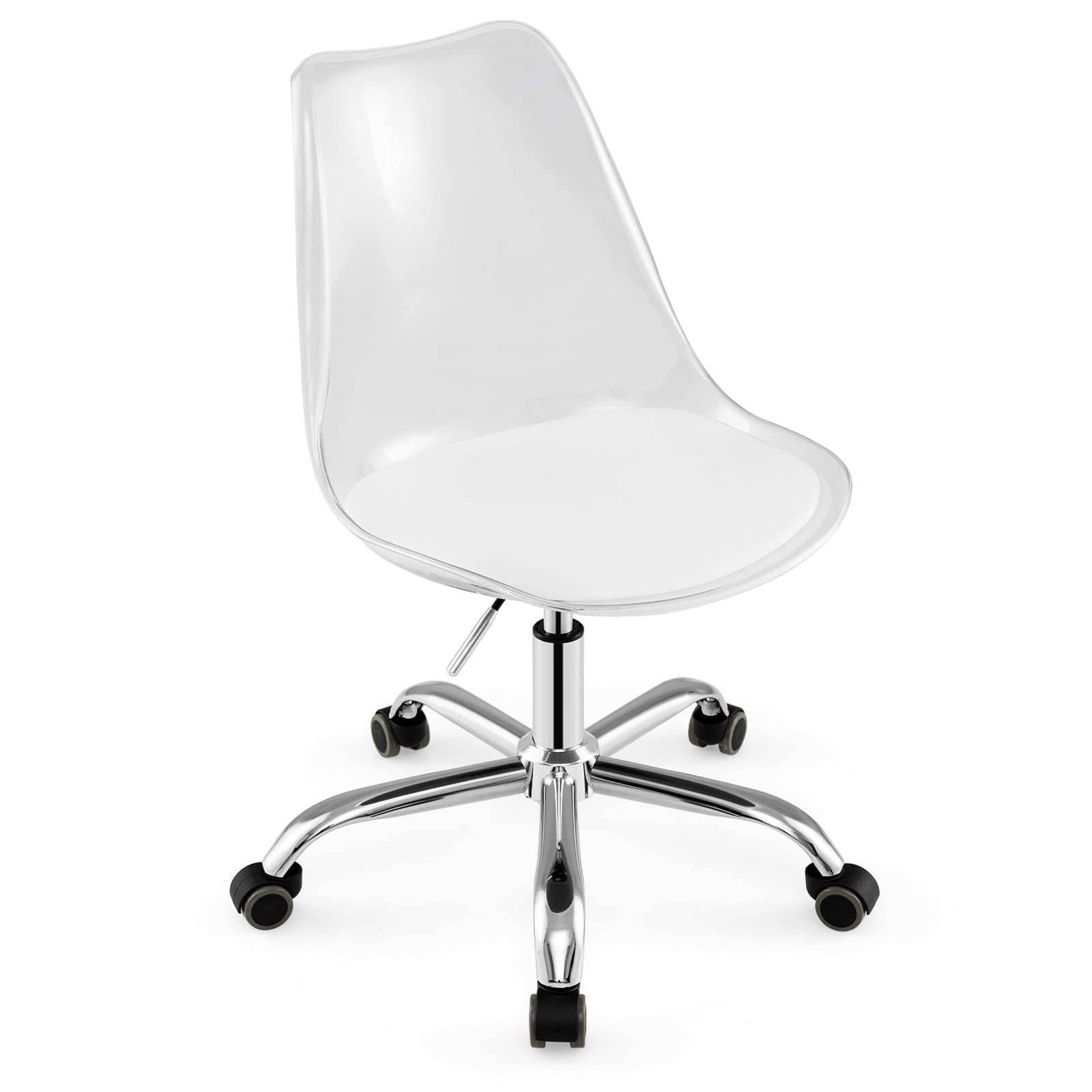 Transparent kontorstol – Ergonomisk, justerbar, PET-materiale