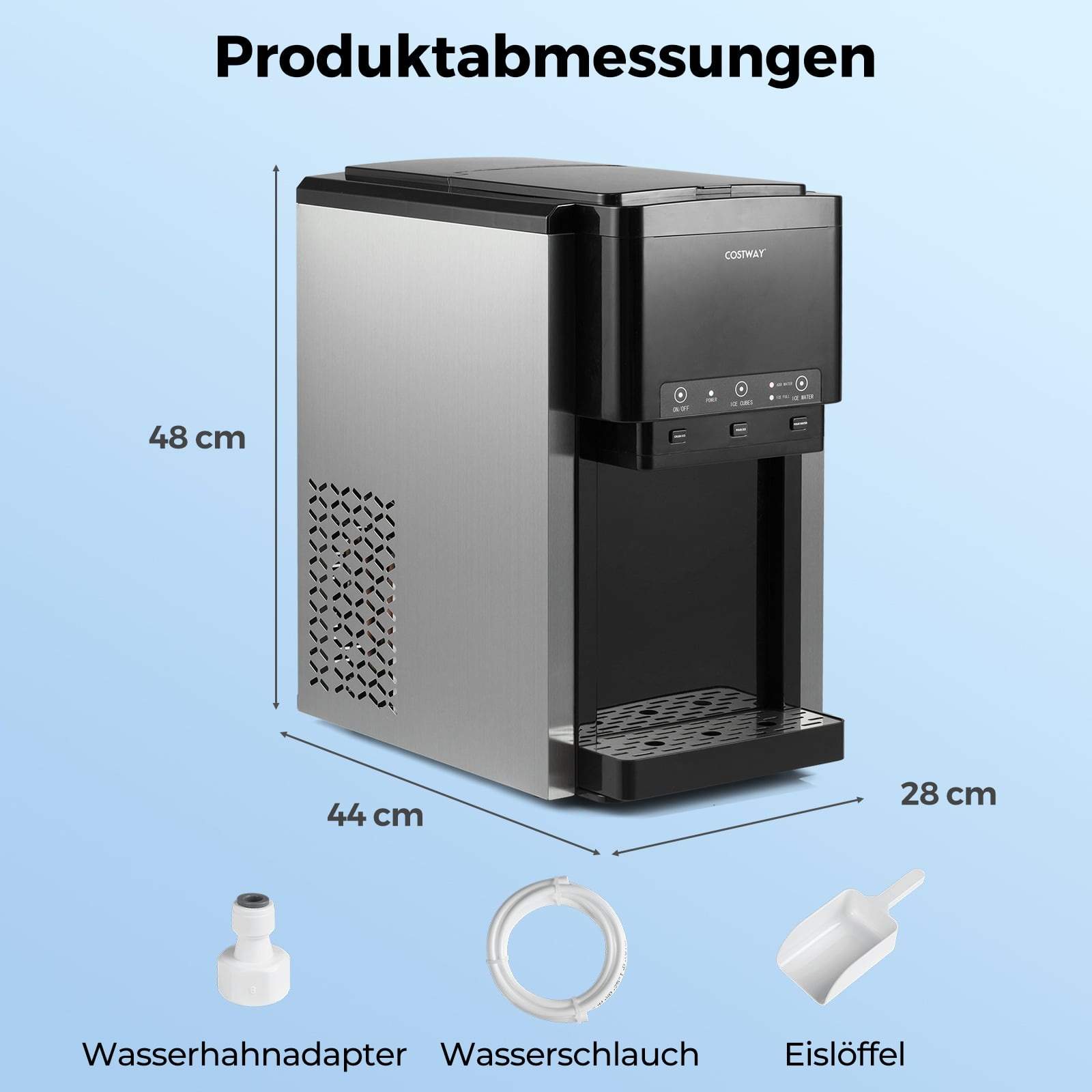 3-i-1 ismaskine og vanddispenser – Bullet & Crushed Ice