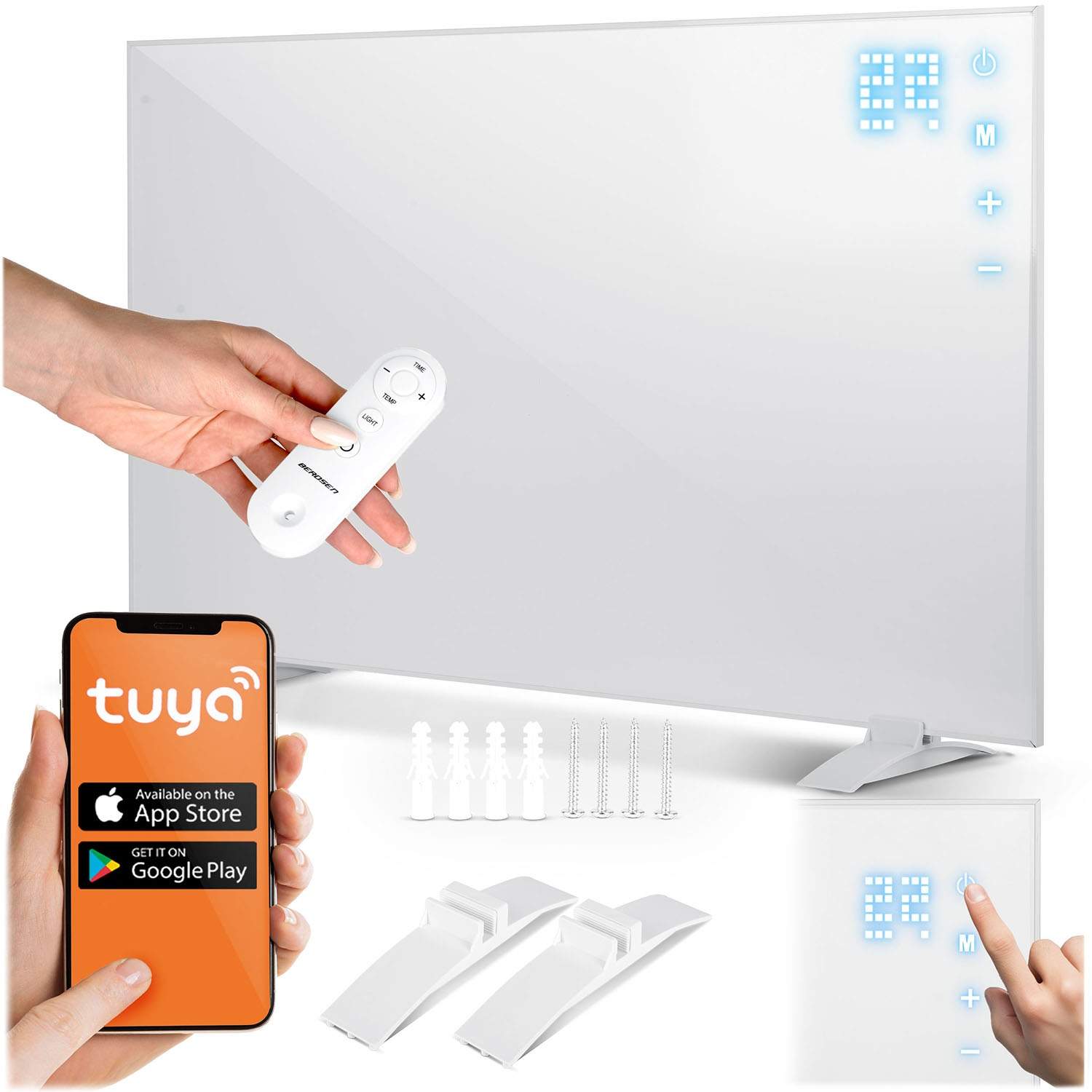 Infrarød varmeapparat 600W Berdsen BD-981 WiFi fjernbetjening app