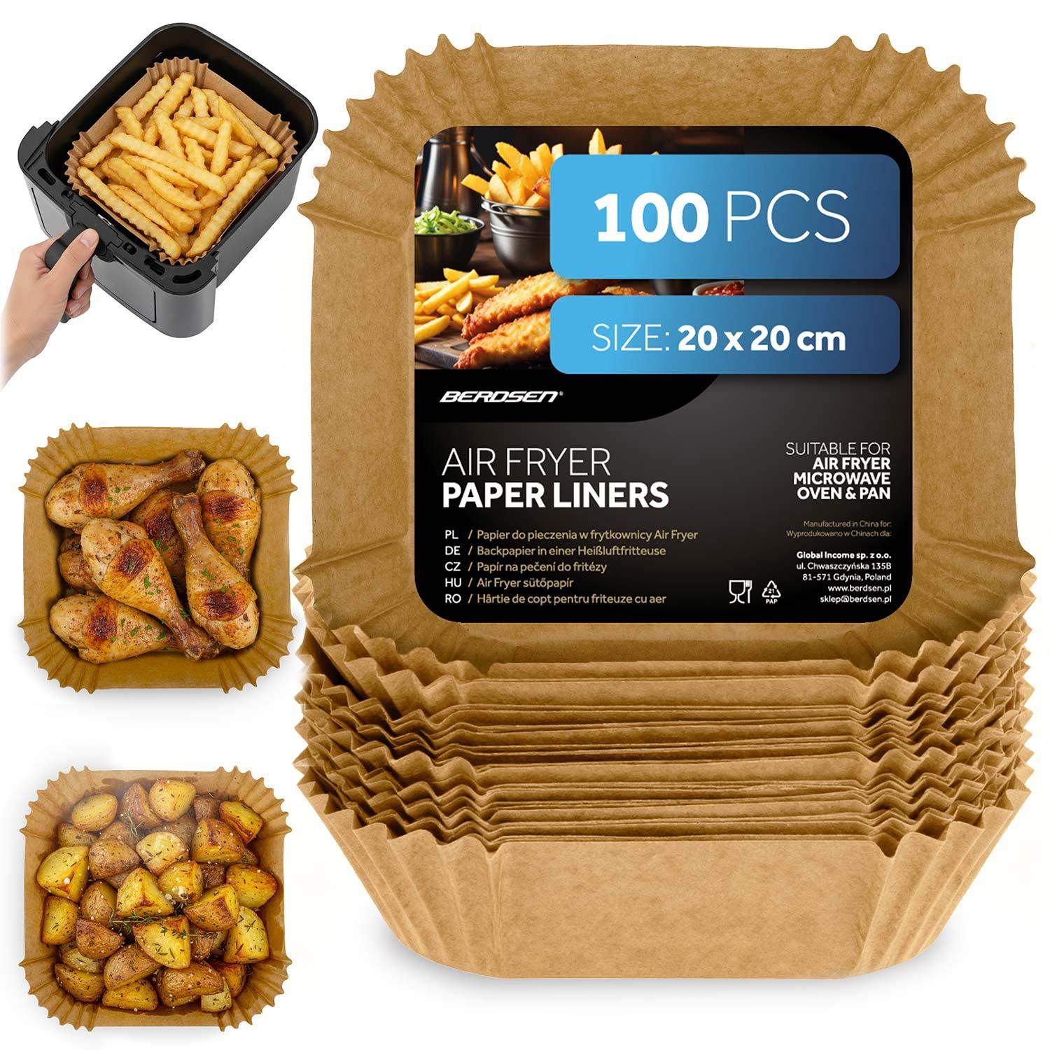 Bakplåtspapper för airfryer, 20 cm, 100-pack | Hem & Hobby | Pryloteket