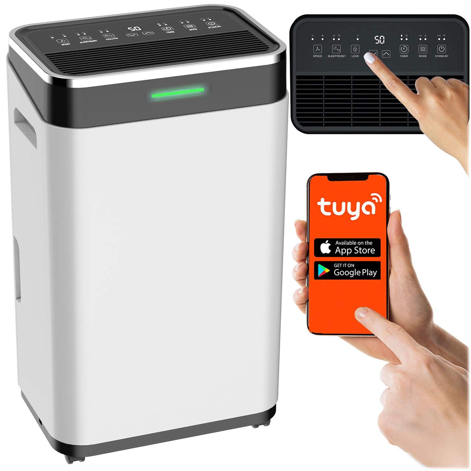 Luftaffugter med WiFi, 25 l/dag – Stille, 6,5 l tank