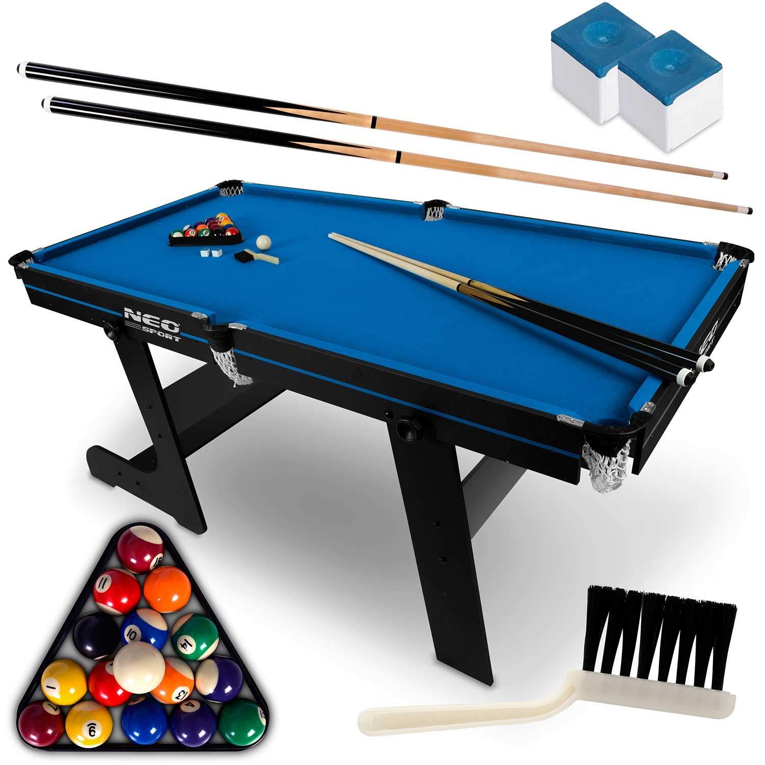 1,8 meter billardbordsæt, stort billardbord, billardbord, Neo-Sport NS-808