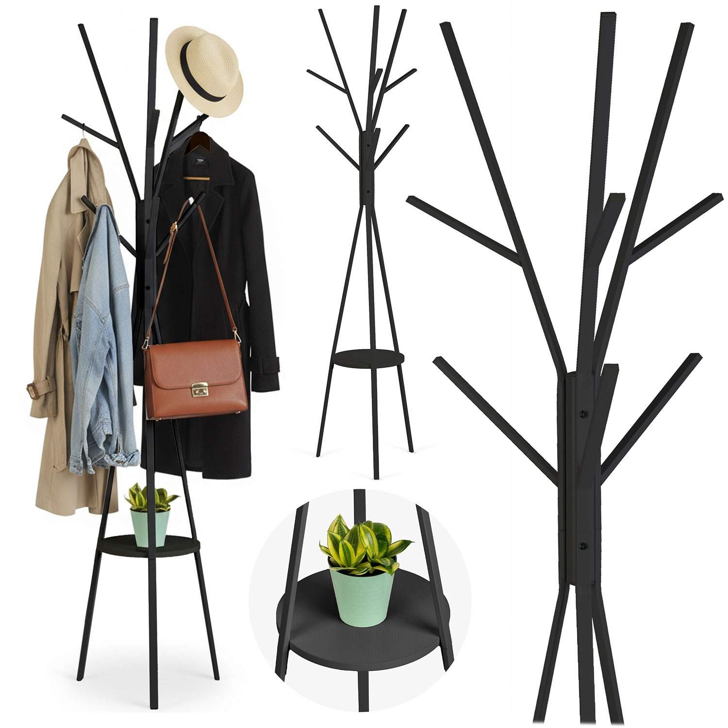 Massido MS-869 stående metallgalge med hyllplan | Hem & Hobby | Pryloteket