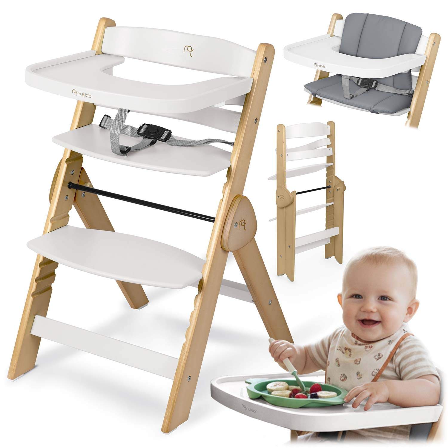 Träbarnstol för barn – justerbar, säker, bekväm | Hem & Hobby | Pryloteket