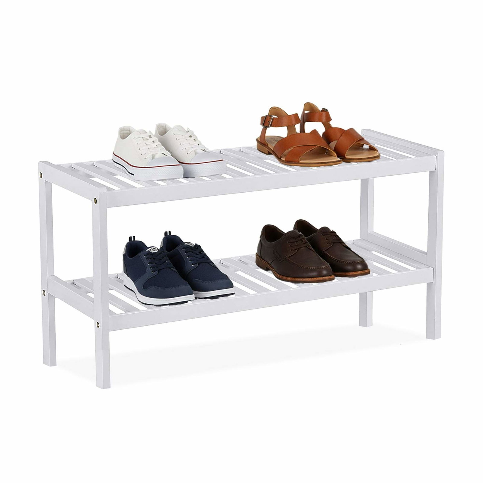 Bambus skohylde – Pladsbesparende, 3-lags organizer