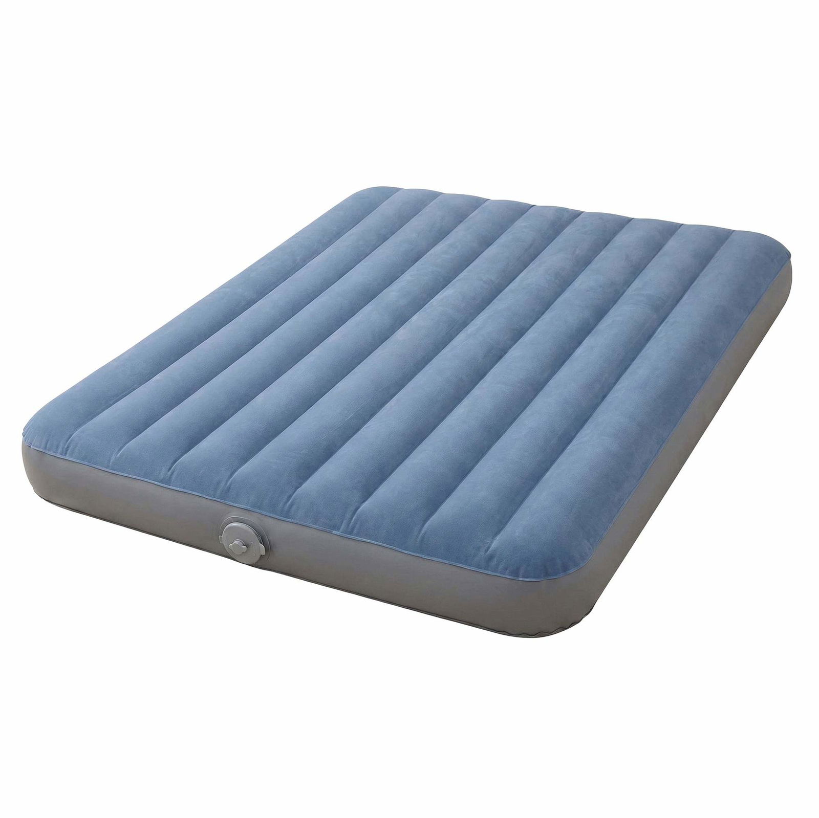 Dobbelt luftmadras med indbygget pumpe – 203x152x25 cm