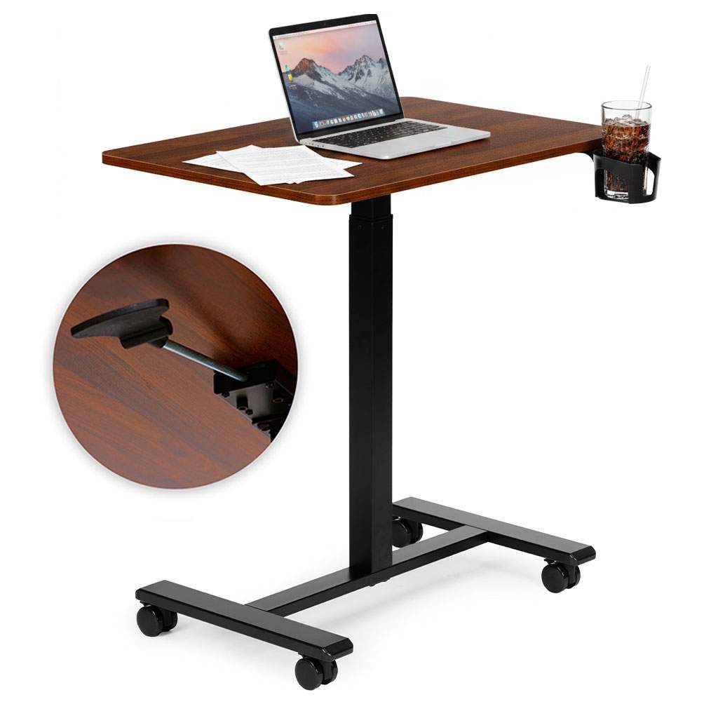 Mobilt justerbart skrivbord – pneumatisk höjd, 70x48 cm | Hem & Hobby | Pryloteket