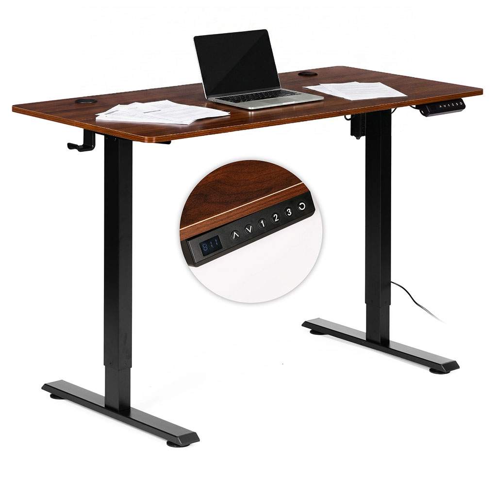 Elektrisk højdejusterbart skrivebord 120x60 cm, hukommelsesstyring