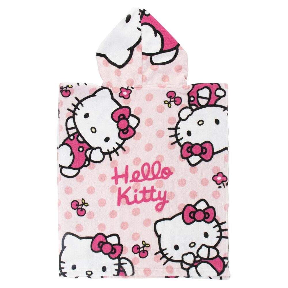 Hello Kitty mikrofiberponcho strandhandduk | Hem & Hobby | Pryloteket