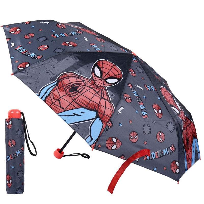 Marvel Spiderman manuel foldbar paraply 50 cm