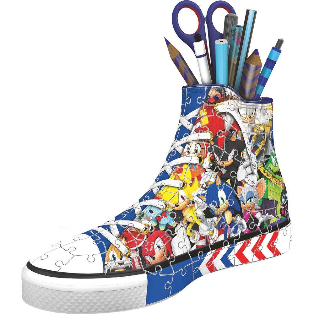 Sonic the Hedgehog Sneaker 3D-pussel pennfodral 112 delar | Hem & Hobby | Pryloteket