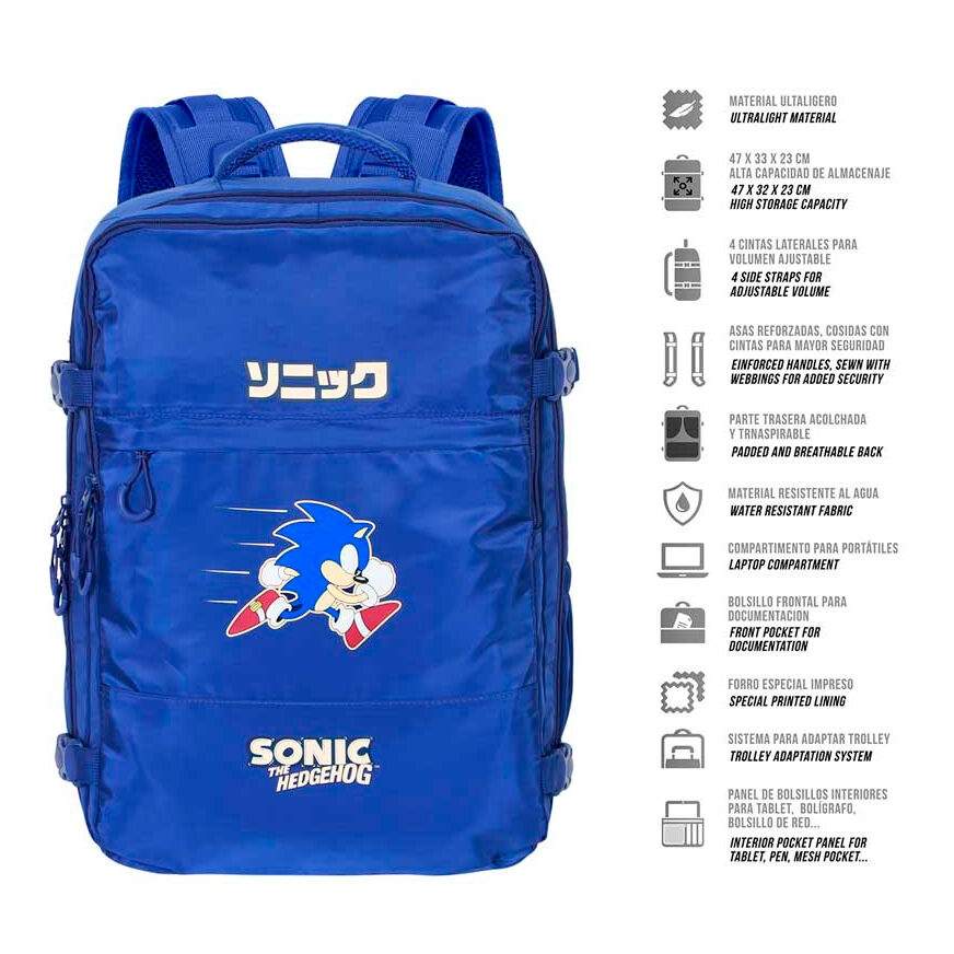 Sonic the Hedgehog rygsæk 49 cm