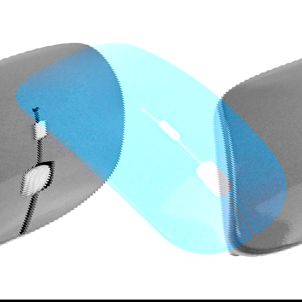 2.4 GHz Trådlös Mus - Super Thin Design - Ljusblå | Elektronik - Datortillbehör - Tangentbord, Möss & Fjärrkontroller - Datormöss - Övriga Datormöss | Pryloteket