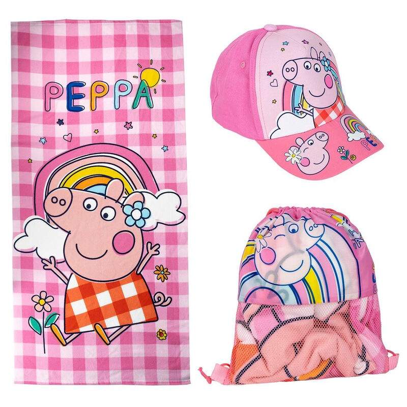 Peppa Pig set handduk + väska + mössa | Hem & Hobby | Pryloteket