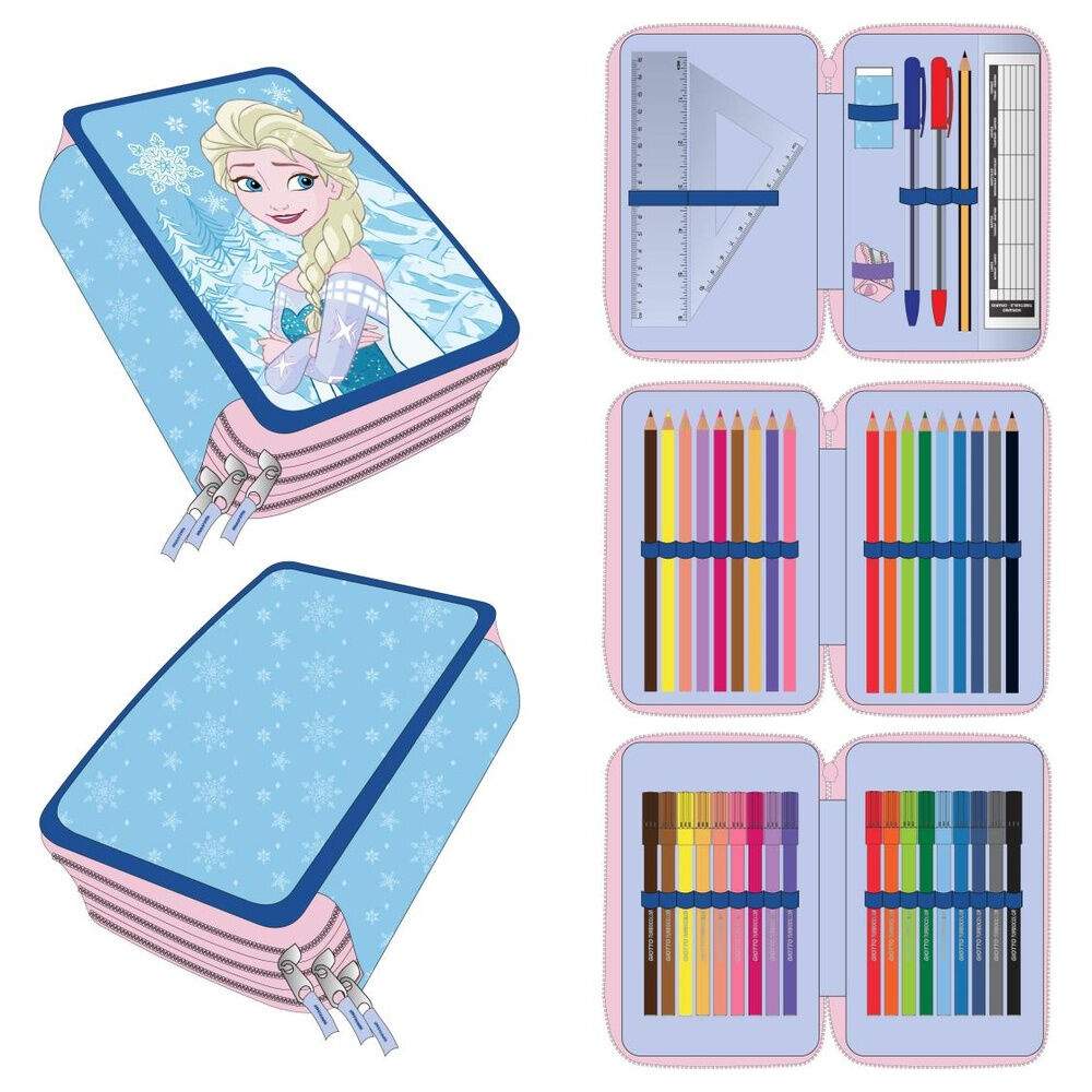 Disney Frost Elsa trippelpennfodral | Hem & Hobby | Pryloteket