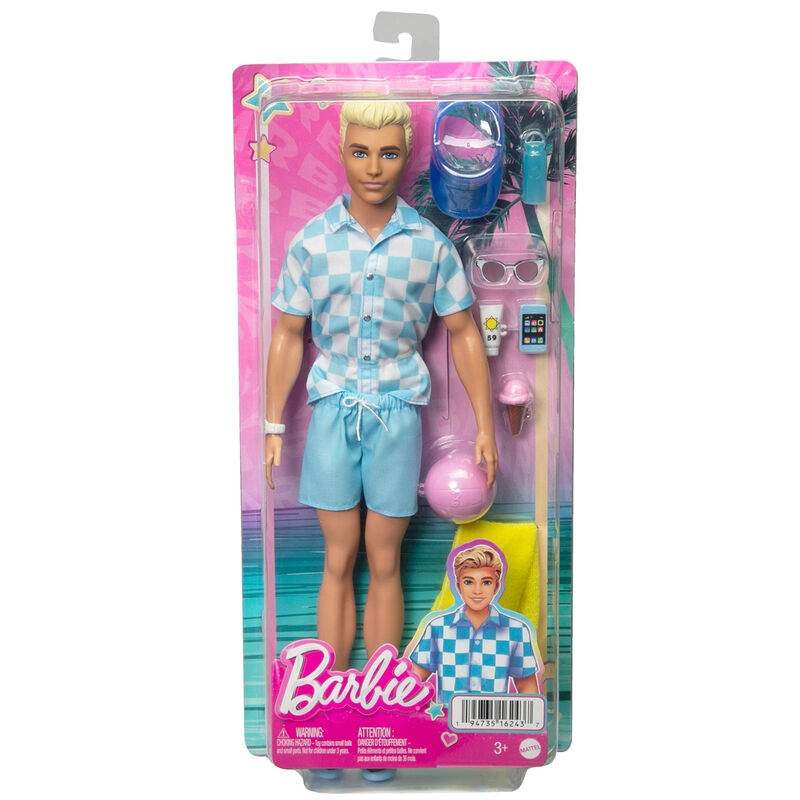 Barbie-nukke, päivä rannalla ja Ken
