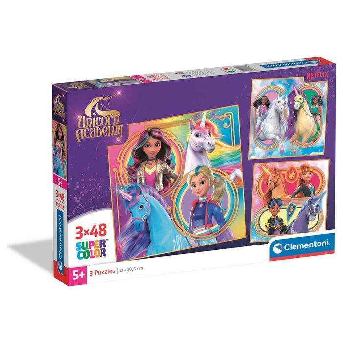 Enhörningsakademi-pussel 3x48 bitar | Hem & Hobby | Pryloteket