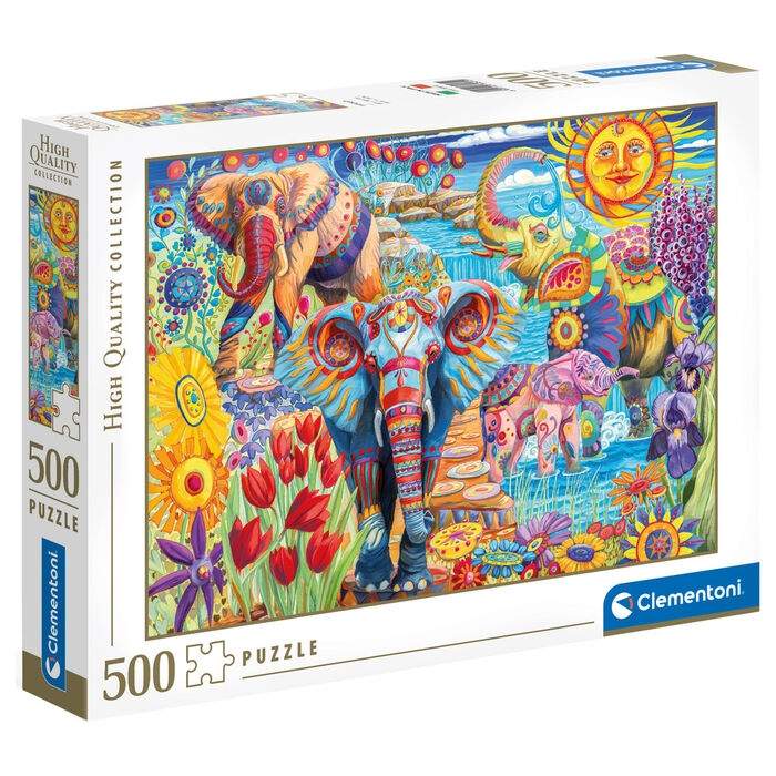 Elefanter Karneval Puslespil 500 brikker