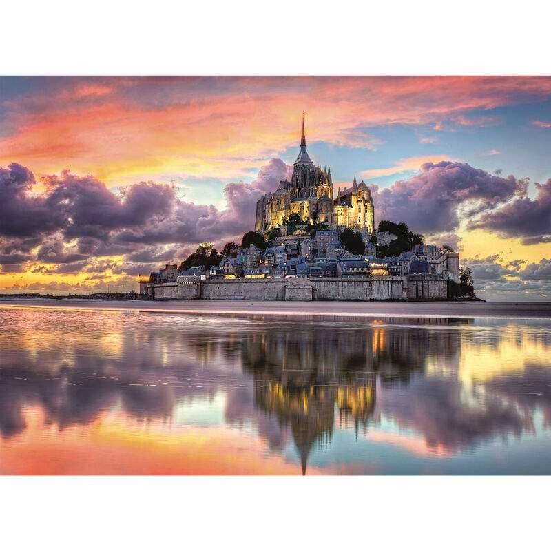 Det storslåede Mont Saint-Michel-puslespil med 1000 brikker