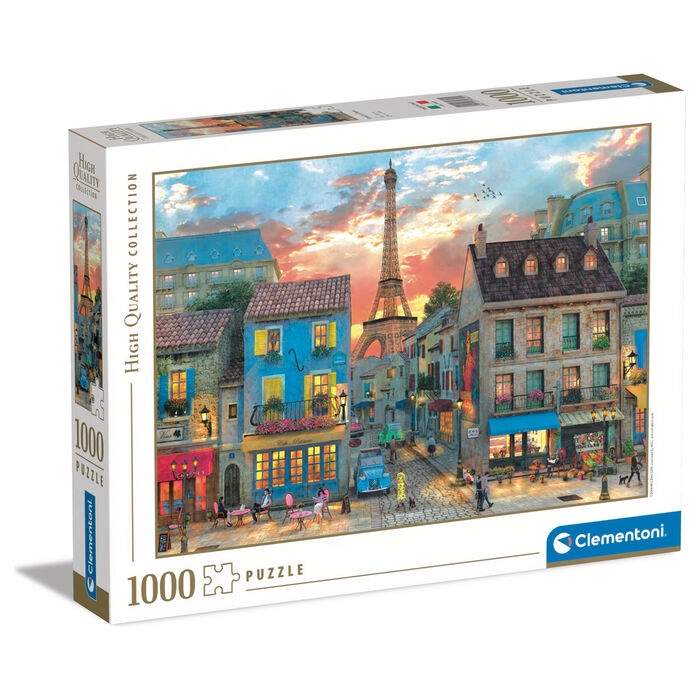 Puslespil med gaderne i Paris, 1000 brikker
