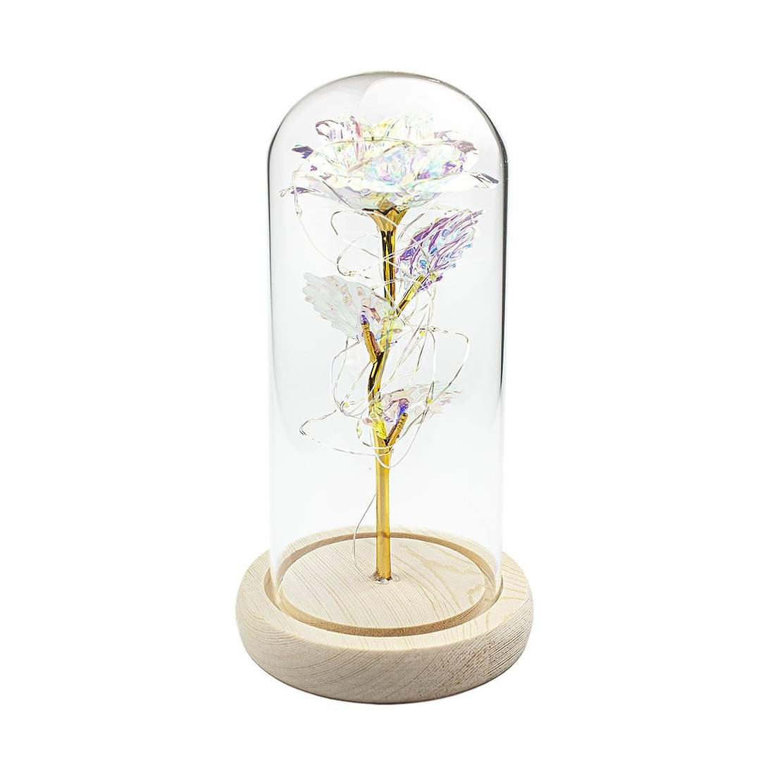 Evighetsros med ljusslinga - Holografisk | Hem & Hobby - Hem & Hushåll - Inredning & Dekoration - Evighetsrosor | Pryloteket