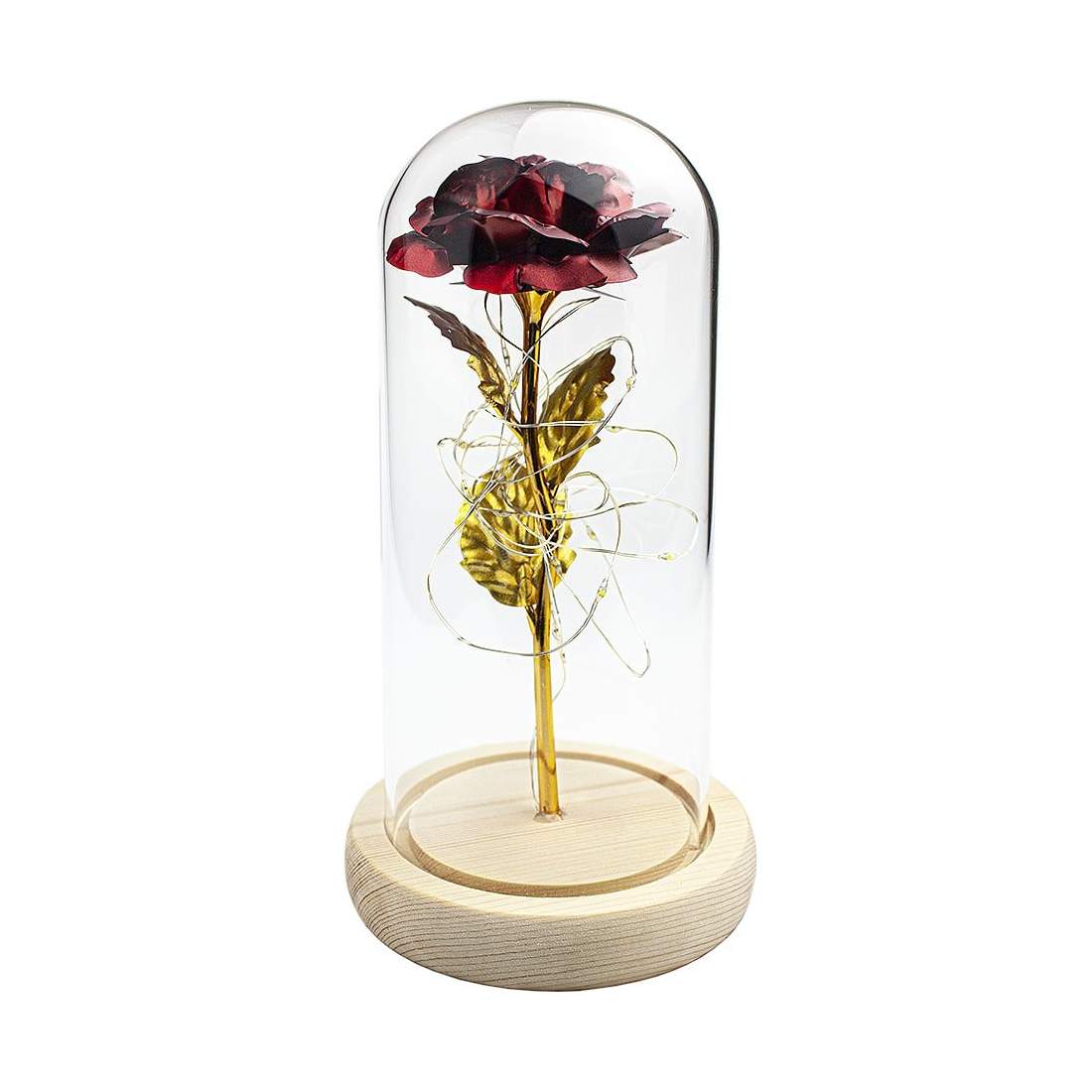 Evighetsros med ljusslinga - Röd | Hem & Hobby - Hem & Hushåll - Inredning & Dekoration - Evighetsrosor | Pryloteket